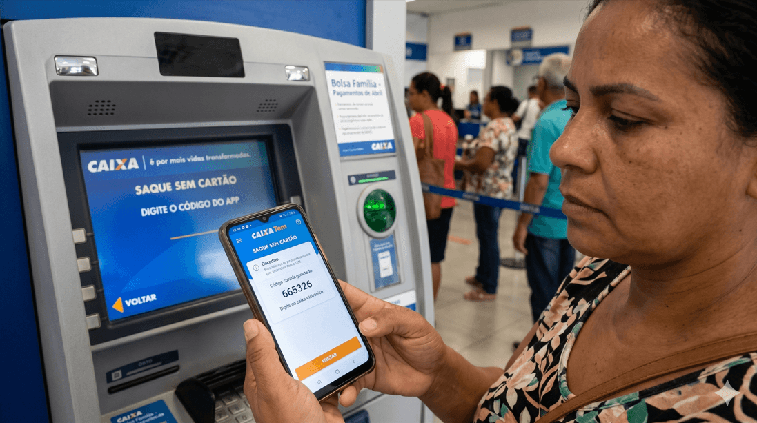 Como sacar Bolsa Família de abril sem cartão